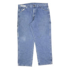DICKIES Mens Relaxed Blue Denim Plain Jeans W38 L30 Workwear Zip Closure