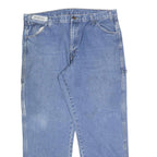 DICKIES Mens Relaxed Blue Denim Plain Jeans W38 L30 Workwear Zip Closure