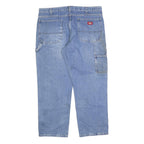 DICKIES Mens Relaxed Blue Denim Plain Jeans W38 L30 Workwear Zip Closure