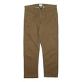 DOCKERS Mens Cotton Blend Brown Slim Straight Trousers W32 L26 Smart Casual