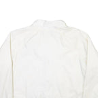 CHAMPION Womens White Nylon Coach Jacket L Plain Lightweight Sportswear