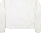 CHAMPION Womens White Nylon Coach Jacket L Plain Lightweight Sportswear