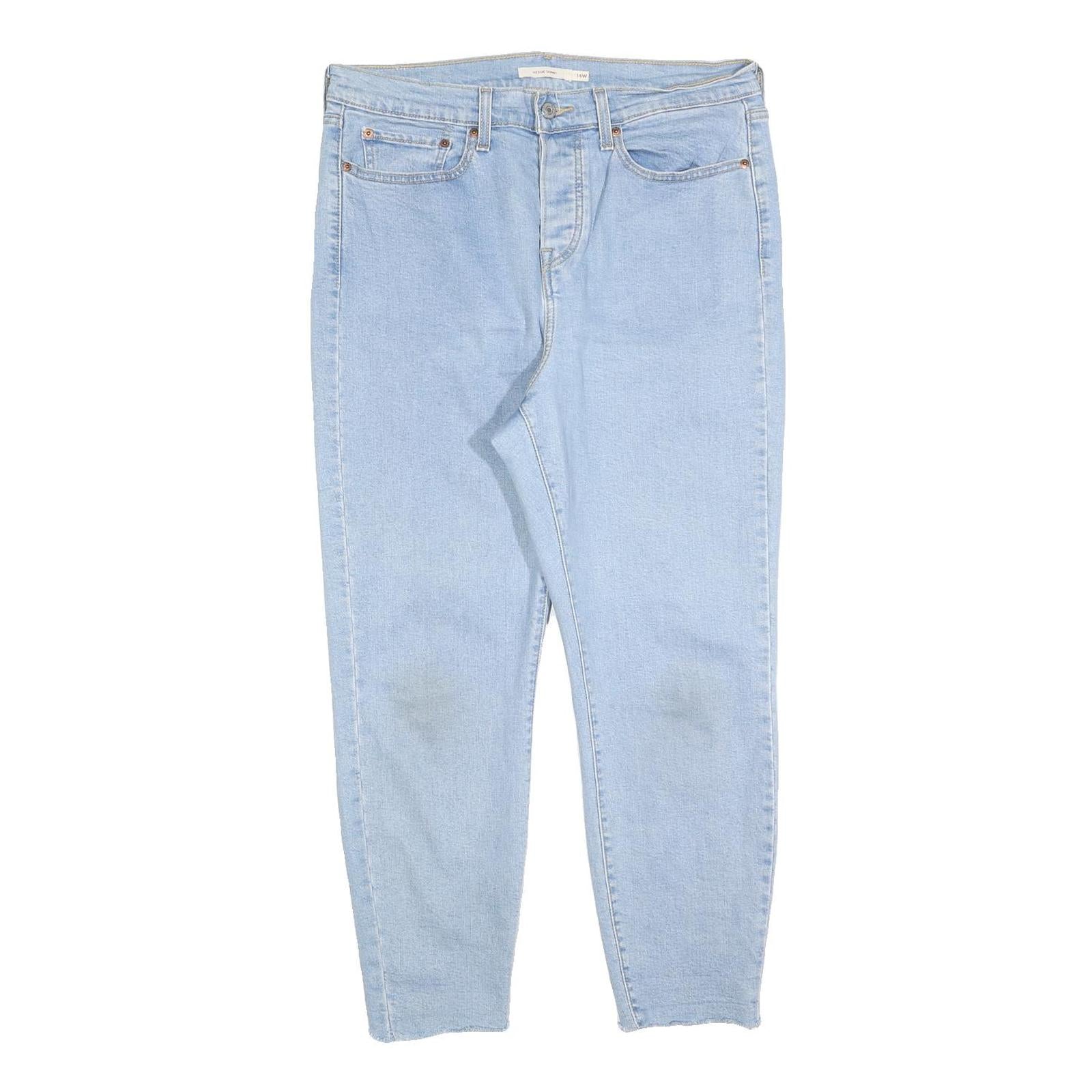 LEVI'S Womens Jeans Light Blue Slim Skinny Denim W34 L27 Classic Button