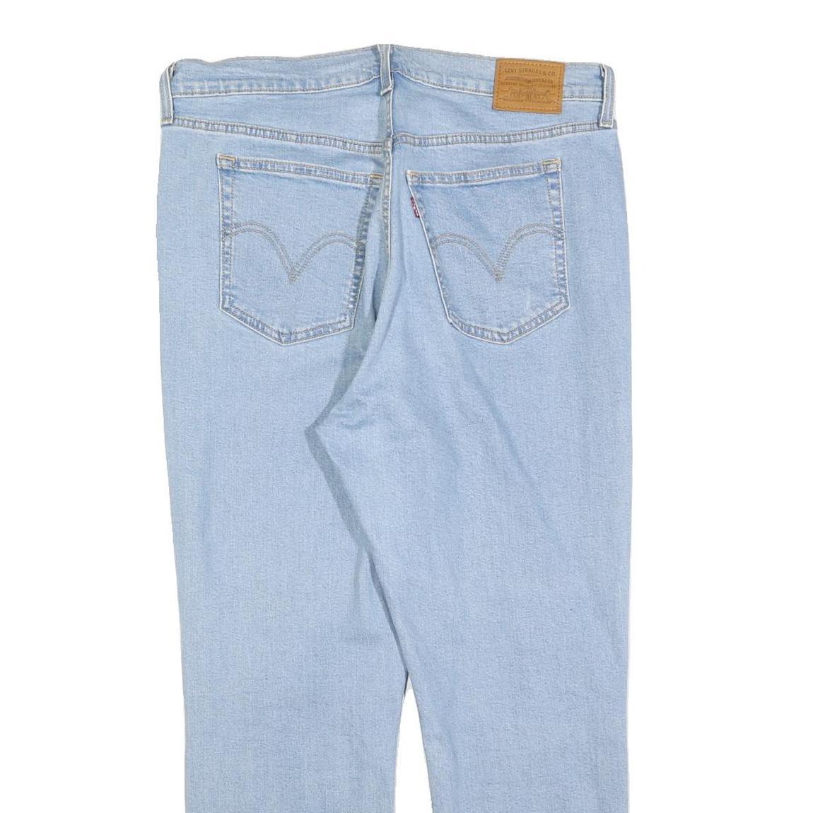 LEVI'S Womens Jeans Light Blue Slim Skinny Denim W34 L27 Classic Button