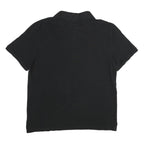 TOMMY HILFIGER Mens Black Short Sleeve Plain Polo Shirt XL Classic Fit