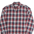 CARHARTT Mens Blue & Red Check Shirt L Cotton Button-Down Collar Casual Workwear