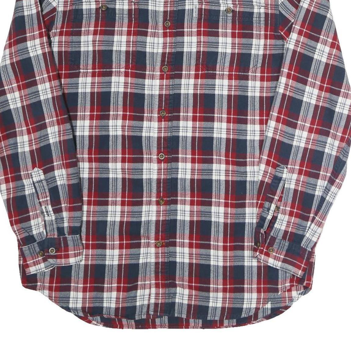 CARHARTT Mens Blue & Red Check Shirt L Cotton Button-Down Collar Casual Workwear