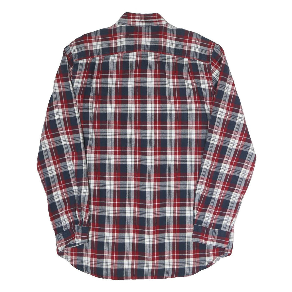 CARHARTT Mens Blue & Red Check Shirt L Cotton Button-Down Collar Casual Workwear