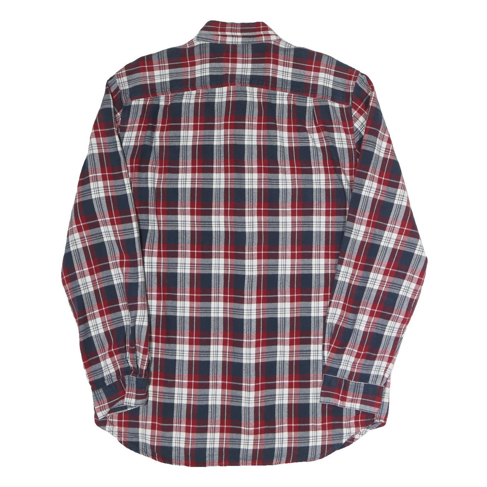 CARHARTT Mens Blue & Red Check Shirt L Cotton Button-Down Collar Casual Workwear