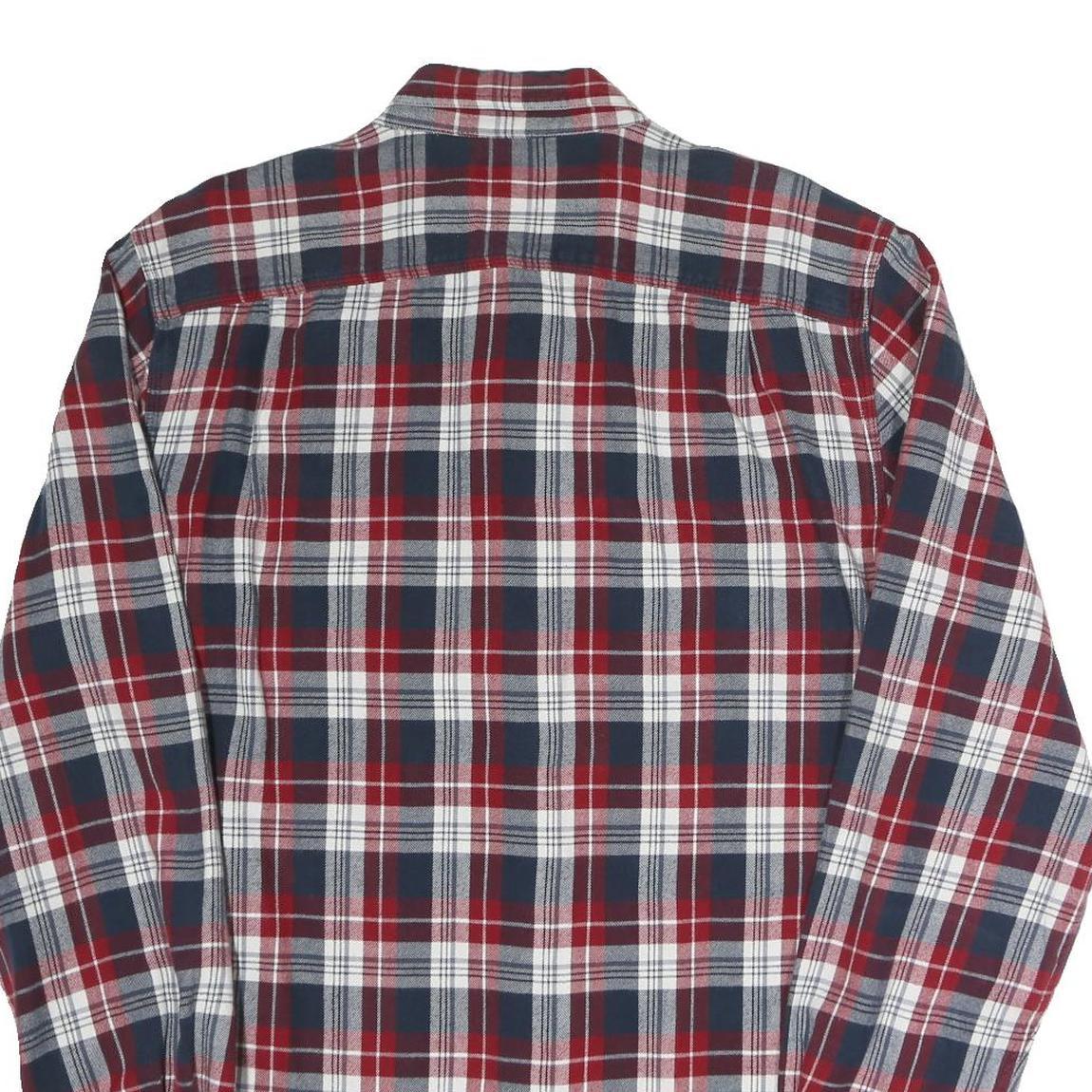 CARHARTT Mens Blue & Red Check Shirt L Cotton Button-Down Collar Casual Workwear