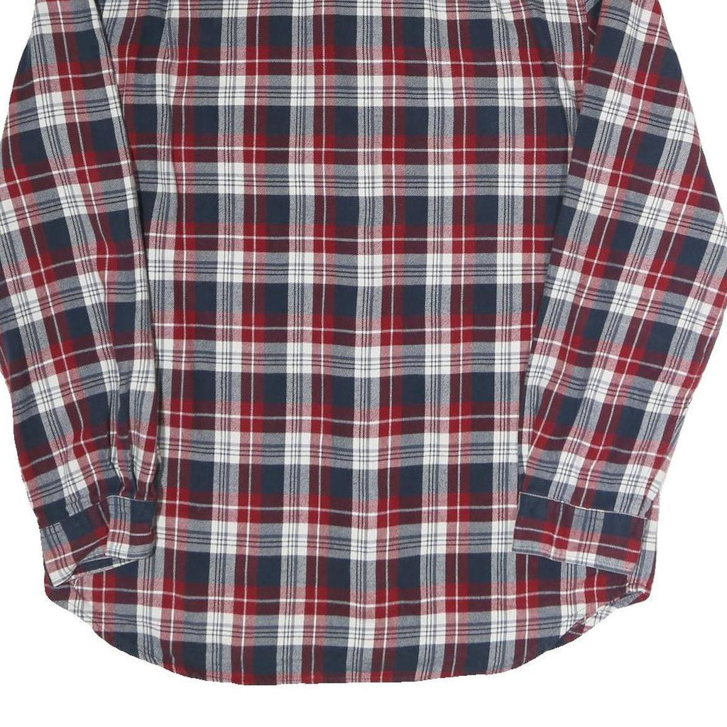 CARHARTT Mens Blue & Red Check Shirt L Cotton Button-Down Collar Casual Workwear