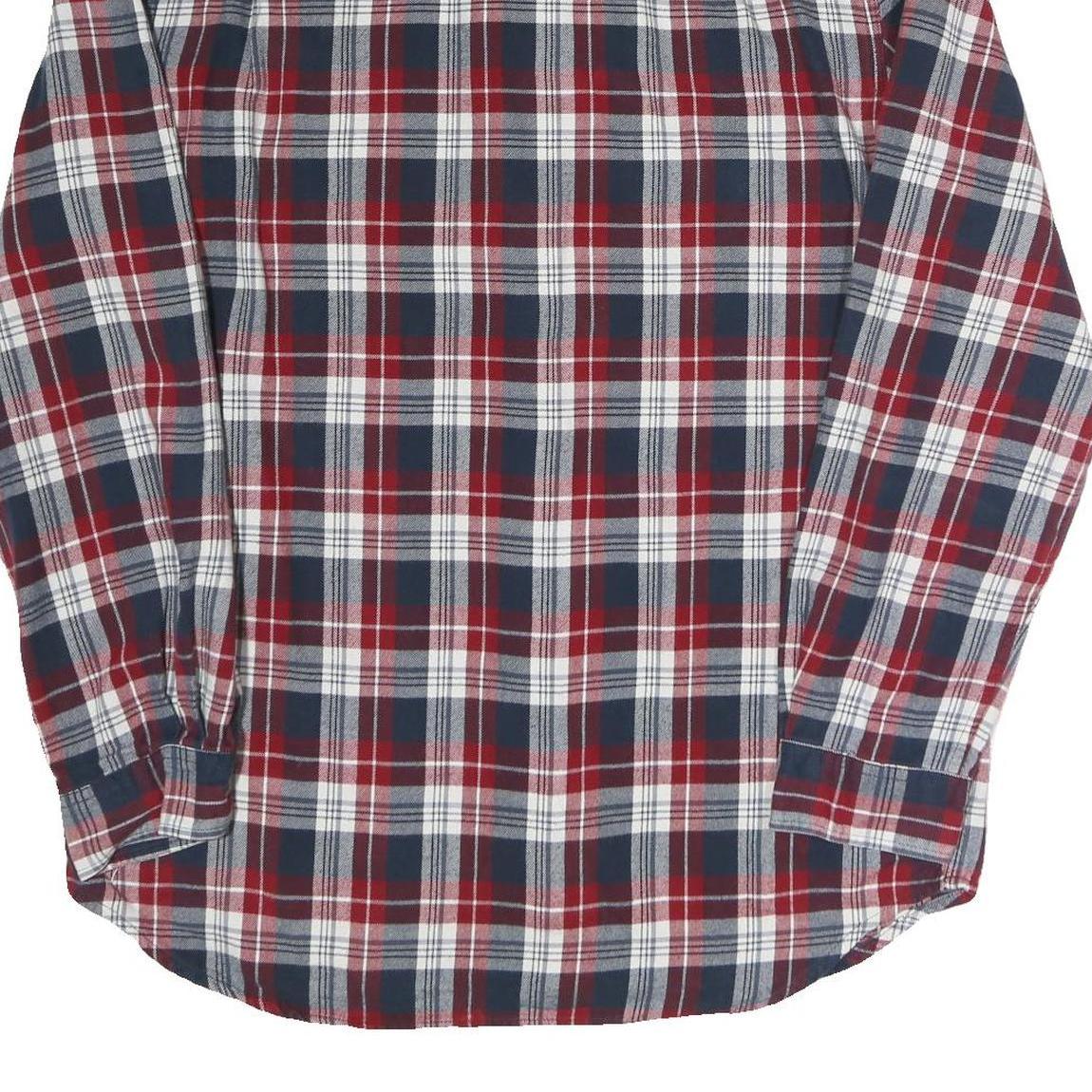 CARHARTT Mens Blue & Red Check Shirt L Cotton Button-Down Collar Casual Workwear