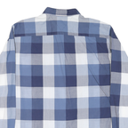 TOMMY HILFIGER Mens Blue & White Check Shirt L Classic Cotton Blend Casual