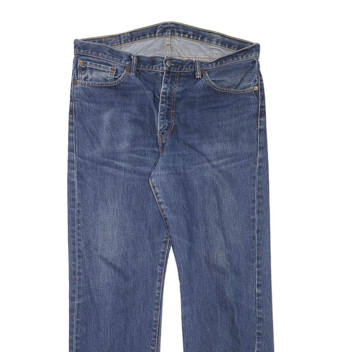 LEVI'S 751 Mens Regular Blue Denim Jeans W38 L32 Classic Cotton Blend Zip