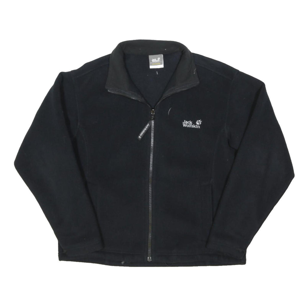 JACK WOLFSKIN Womens Black Jacket UK 16 Polyester Blend Zip Outdoor Casual