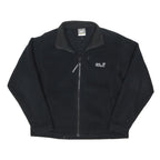 JACK WOLFSKIN Womens Black Jacket UK 16 Polyester Blend Zip Outdoor Casual