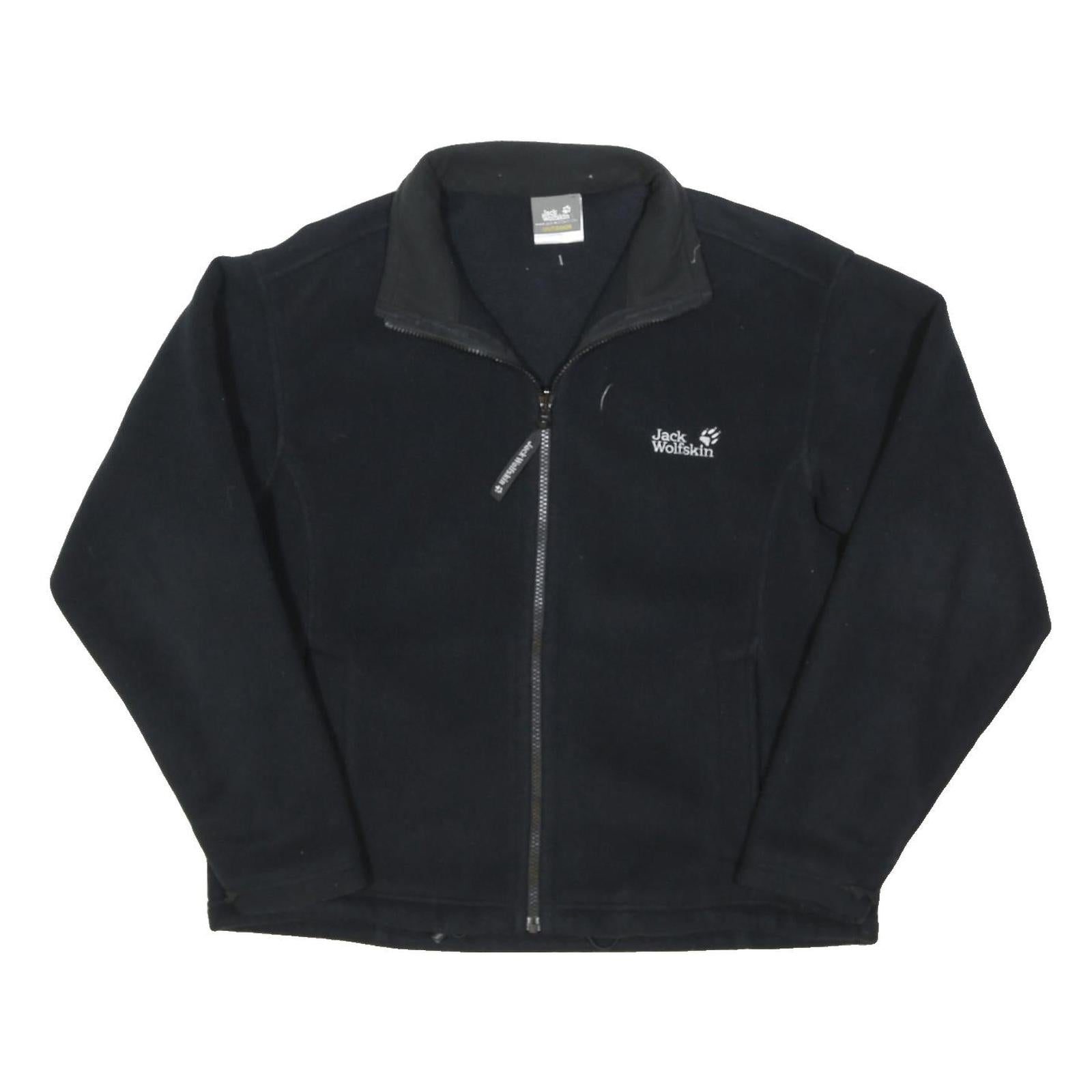 JACK WOLFSKIN Womens Black Jacket UK 16 Polyester Blend Zip Outdoor Casual