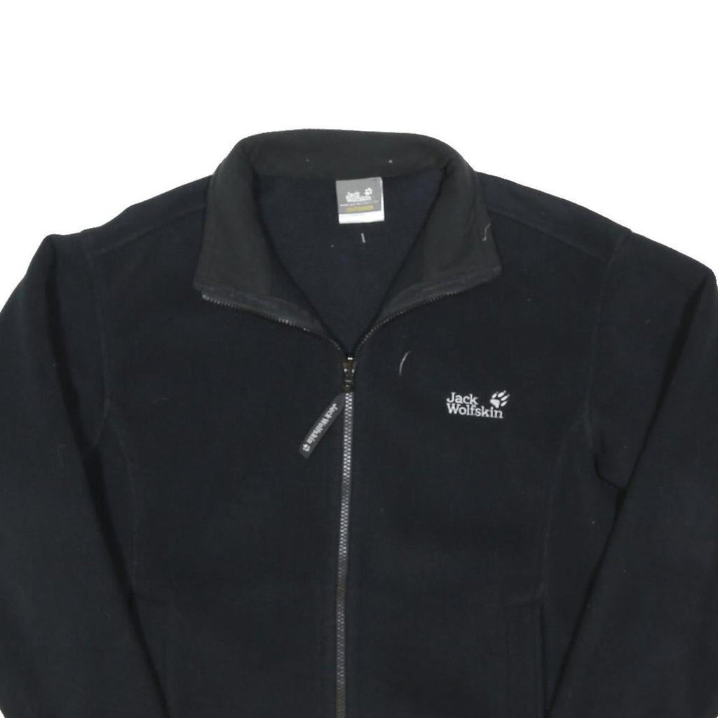JACK WOLFSKIN Womens Black Jacket UK 16 Polyester Blend Zip Outdoor Casual