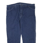 DICKIES Mens Regular Blue Denim Jeans W46 L30 Zip Closure Casual Workwear