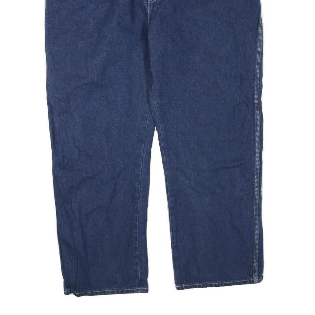 DICKIES Mens Regular Blue Denim Jeans W46 L30 Zip Closure Casual Workwear