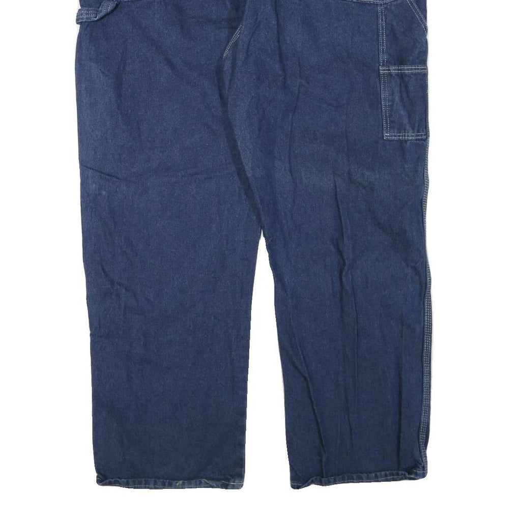 DICKIES Mens Regular Blue Denim Jeans W46 L30 Zip Closure Casual Workwear