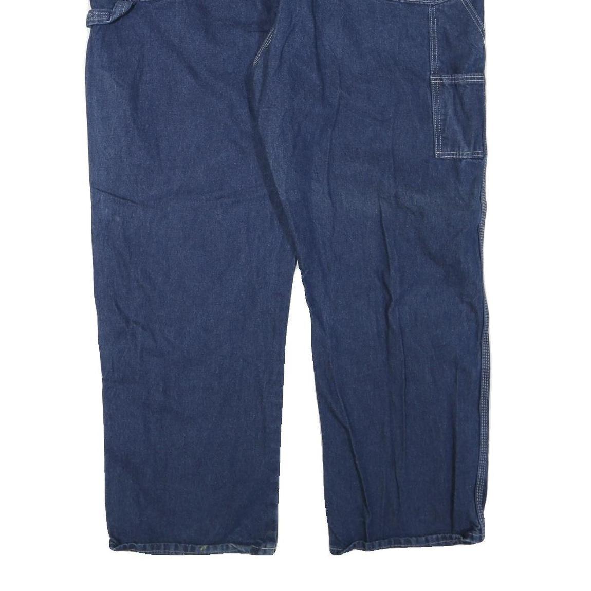 DICKIES Mens Regular Blue Denim Jeans W46 L30 Zip Closure Casual Workwear