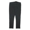 CALVIN KLEIN Womens Slim Black Cotton Blend Trousers W32 L28 Zip Casual Wear