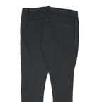 CALVIN KLEIN Womens Slim Black Cotton Blend Trousers W32 L28 Zip Casual Wear
