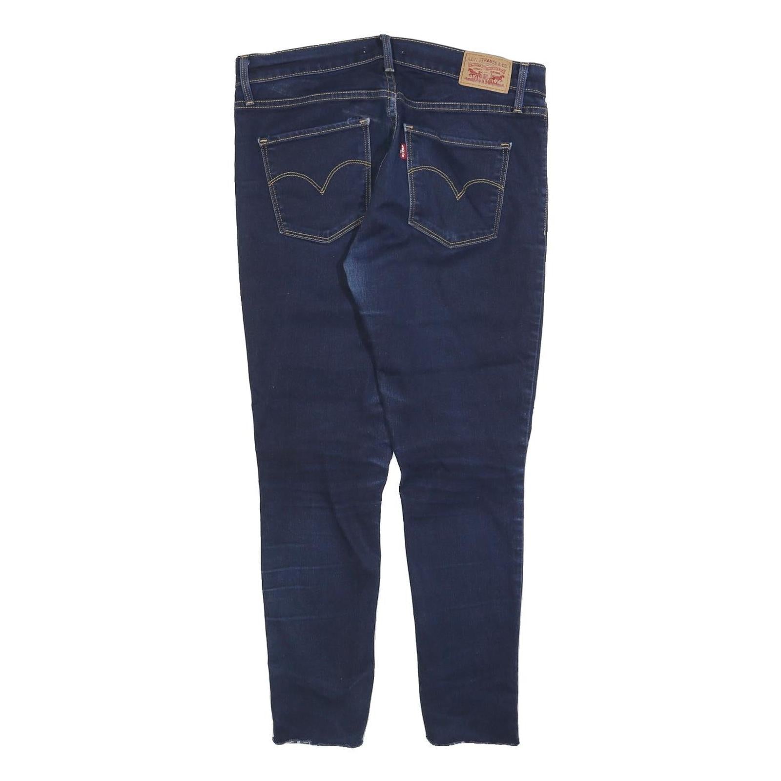 LEVI'S 311 Womens Slim Skinny Denim Dark Blue W29 L25 Distressed Stylish Jeans