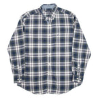 NAUTICA Mens Shirt Blue Check Long Sleeve L