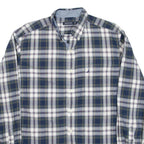 NAUTICA Mens Shirt Blue Check Long Sleeve L