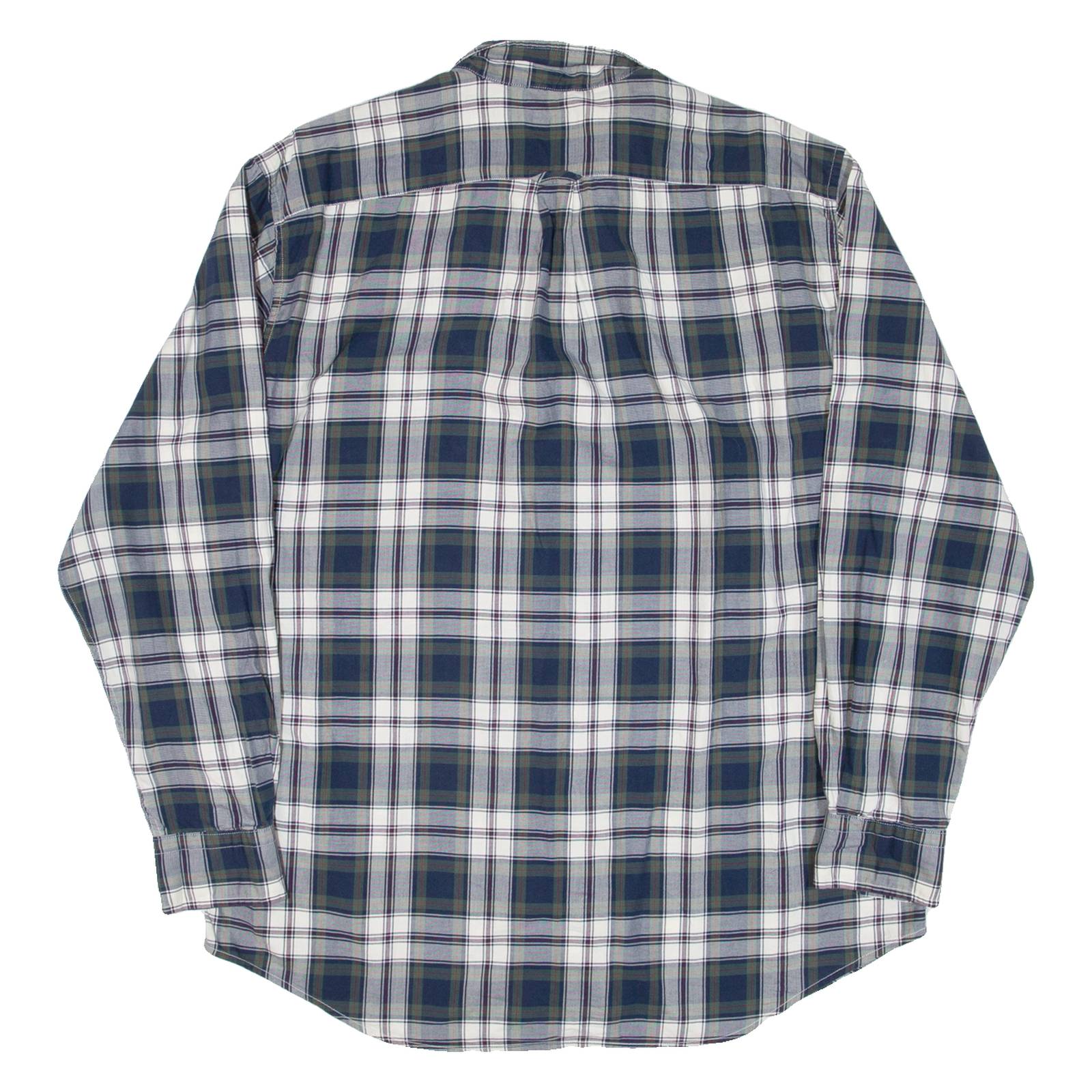 NAUTICA Mens Shirt Blue Check Long Sleeve L
