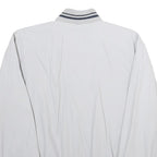 Mens White Bomber Jacket S Cotton Blend Plain Zip Closure Casual Style