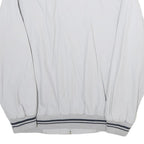 Mens White Bomber Jacket S Cotton Blend Plain Zip Closure Casual Style
