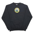WHALE Mens Black Cotton Blend Crew Neck XL Military Logo Sweatshirt