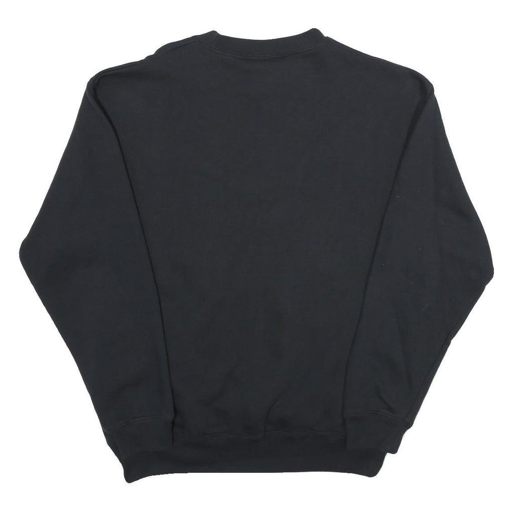 WHALE Mens Black Cotton Blend Crew Neck XL Military Logo Sweatshirt