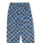 ESSENTIEL CITY Womens Velvet Blue Check Relaxed Tapered Trousers W28 L30