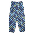 ESSENTIEL CITY Womens Velvet Blue Check Relaxed Tapered Trousers W28 L30