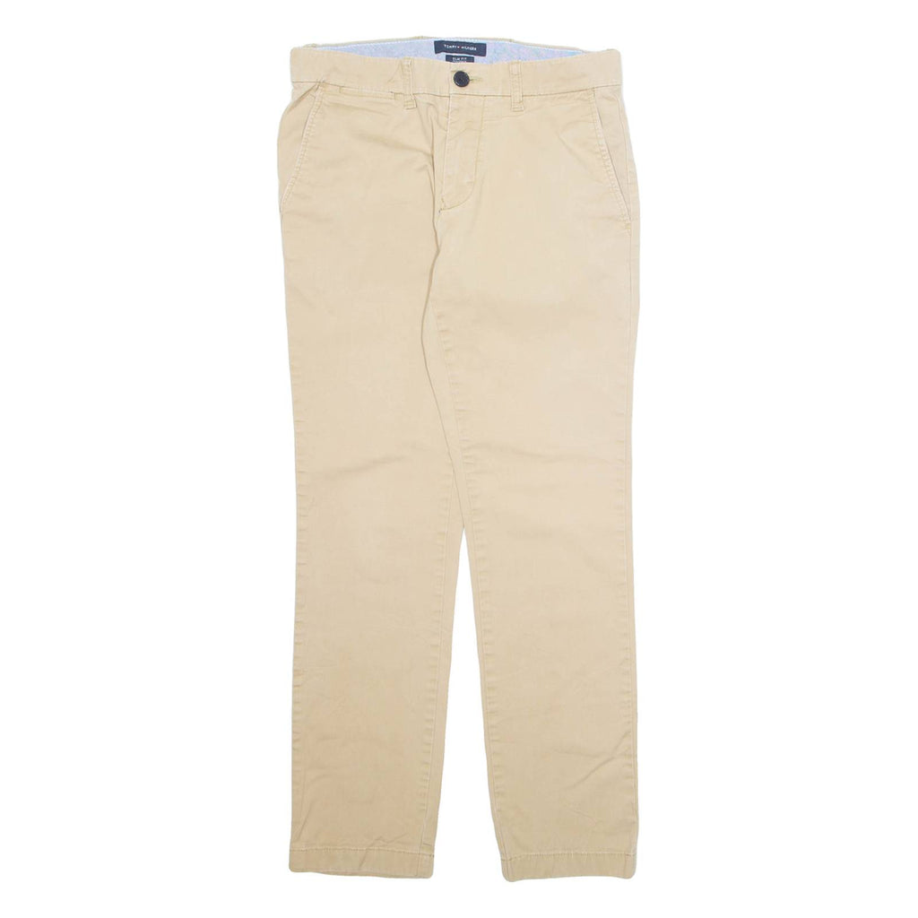 TOMMY HILFIGER Chino Mens Trousers Beige Regular Tapered W29 L30