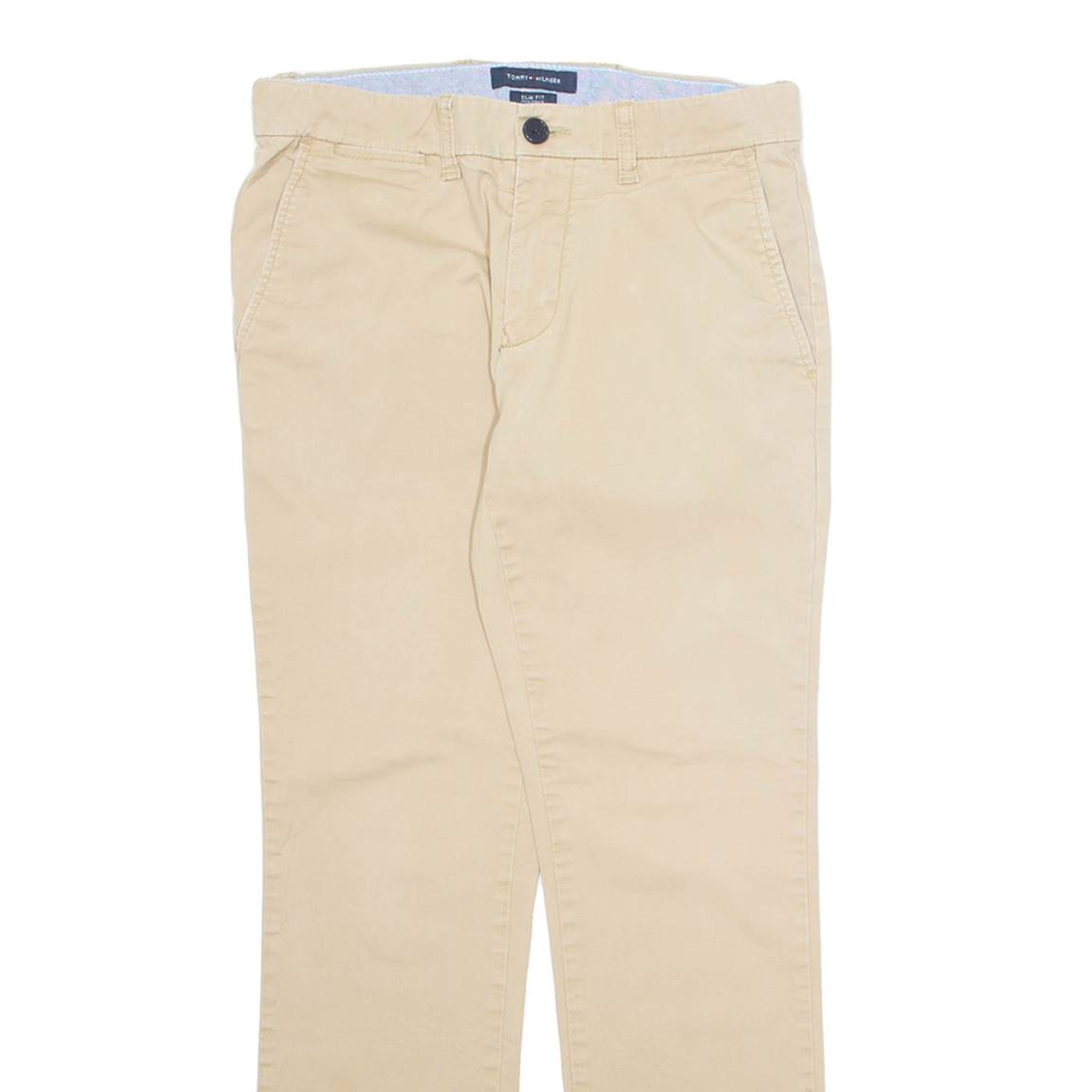 TOMMY HILFIGER Chino Mens Trousers Beige Regular Tapered W29 L30