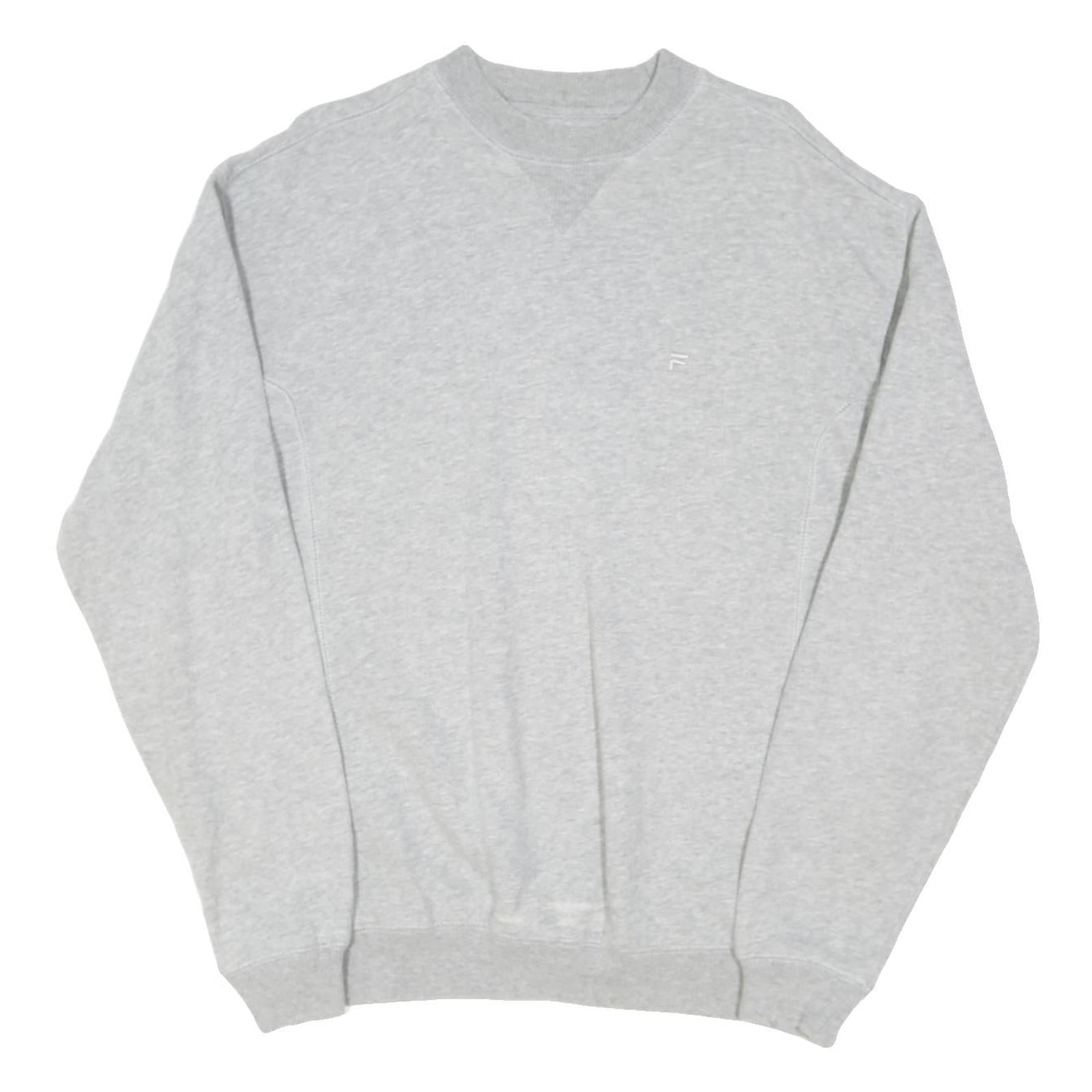 FILA Mens Grey Crew Neck Sweatshirt L Cotton Blend Casual Pullover