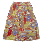 YESSICA Womens A-Line Skirt Brown Long Floral M