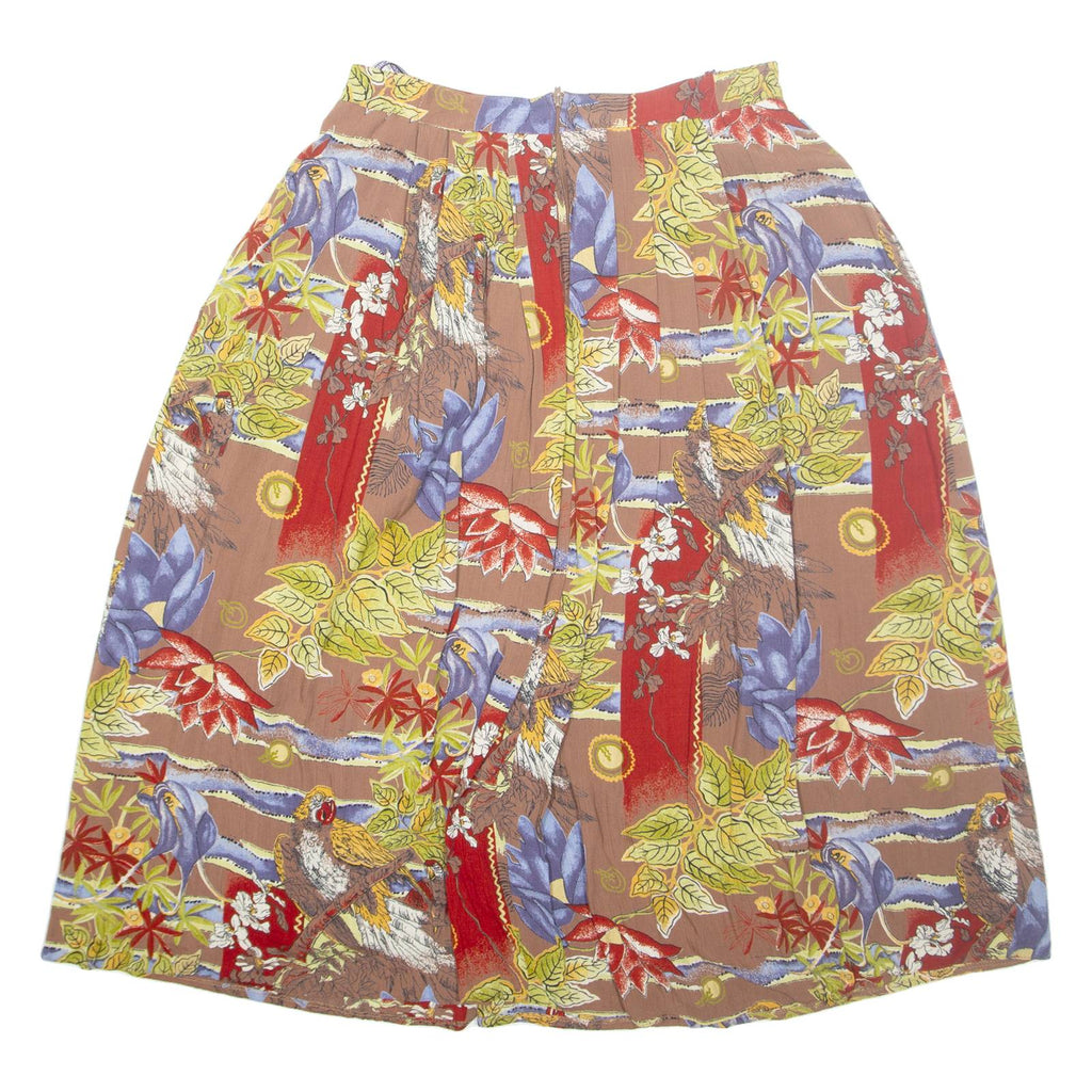 YESSICA Womens A-Line Skirt Brown Long Floral M