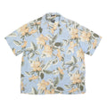 ST JOHNS BAY Mens Blue Silk Floral Short Sleeve Shirt L Hawaiian Style
