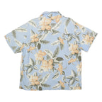 ST JOHNS BAY Mens Blue Silk Floral Short Sleeve Shirt L Hawaiian Style