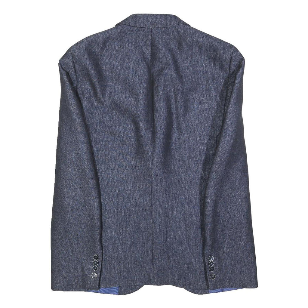 JOOP! Mens Blue Wool Blend Classic Jacket M Button Closure Plain Tailored