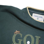 DANAGGERS Mens Green Golf Crew Neck 2XL Cotton Blend Sweatshirt