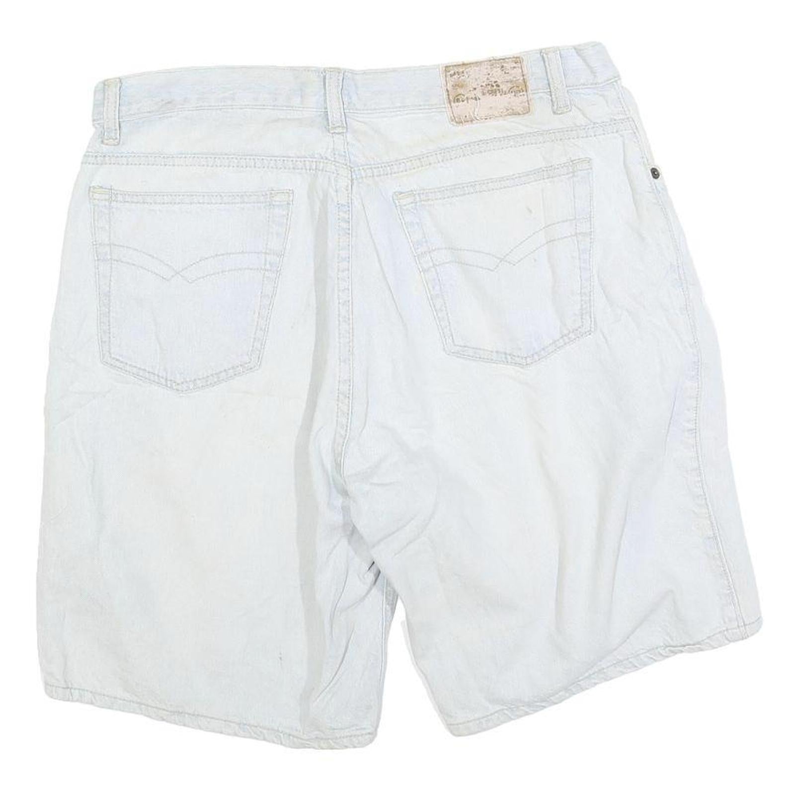 BUGLE BOY Mens Shorts White Casual M W34 Cotton Blend Relaxed Fit
