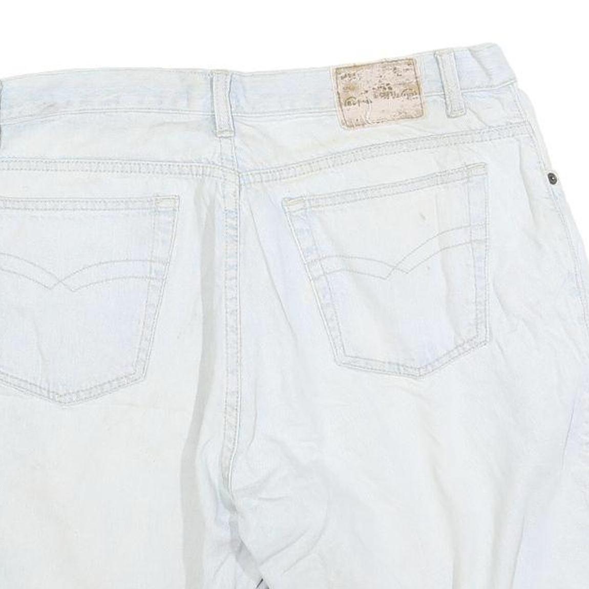 BUGLE BOY Mens Shorts White Casual M W34 Cotton Blend Relaxed Fit