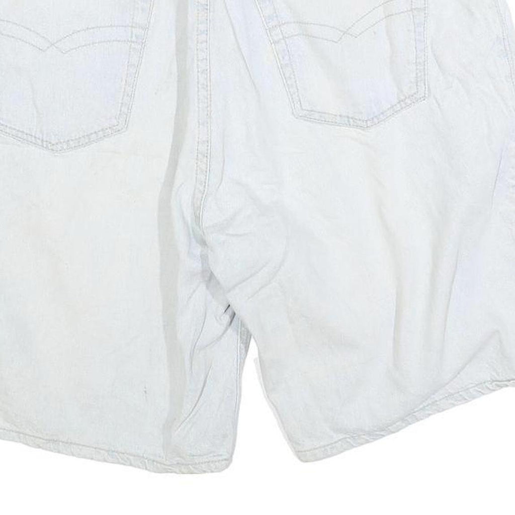 BUGLE BOY Mens Shorts White Casual M W34 Cotton Blend Relaxed Fit